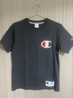 Champion チャンピオン ビッグCロゴ 刺繍 Tシャツ ブラック M