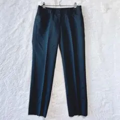 オリヒカ　スラックス　パンツ　レディース　9号M　ブラック　ウール混　洗える　黒