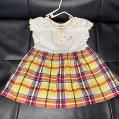 【美品】ミキハウスチェック柄ワンピース