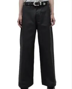 CS】coated wide denim pantsサイズ2ブラック - メルカリ