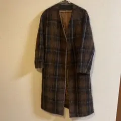 FRAY I.D】定価約6万‼️アルパカシャギーステンカラーコート チェック