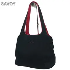 SAVOY サボイ トートバッグ ナイロン 多収納 ロゴ 黒 ワンショルダーのサムネイル