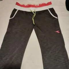 Diadora ジャージパンツ グレー/レッド/グリーン