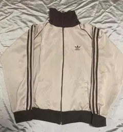 アディダス　ジャージ　ベージュ　ブラウン　西ドイツ時代　ビッグサイズ　実寸　XL