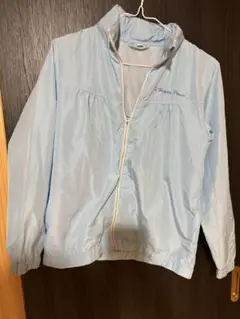 水色 ジッパー付きジャケット