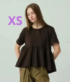 新品 布帛コンビネーションT ダークブラウン XS
