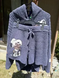 【極美品】ジェラートピケ×スヌーピー コラボ 上下セット ベアボタン ネイビーのサムネイル