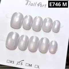 【高品質】現品ネイルチップ　ベリーショート　ワンカラーマグネットオーロラパール風