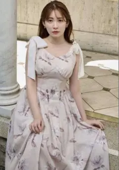herlipto Sunflower-Printed Midi Dress Sのサムネイル