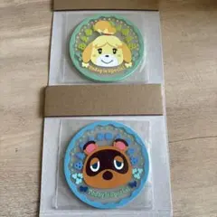 どうぶつの森 クリアラバーコースター 2枚セット たぬきち　しずえ