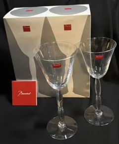 【未使用/箱付き】Baccaratバカラ オンド ワイングラス ペア クリスタル