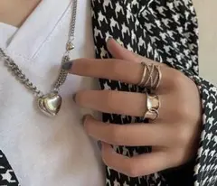 c98韓国売れ筋商品☆2個セット☆即日発送☆指輪 ☆シルバー お洒落350