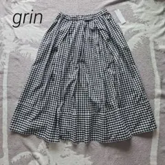 ★美品★grinグリン/ギンガムチェックロングスカートのサムネイル