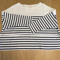 earth music&ecology ボーダーカットソー 大きめ　幅広　ロンT