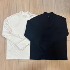 UNIQLO ソフトフリースハイネックTシャツ　オフホワイト　140