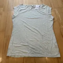 jcrew 麻混　tシャツ　薄緑　サイズs