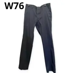 UNIQLO メンズ ストレッチ スラックス ピンストライプ 紺 76cm