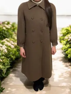 ヴィンテージ カシミヤ　ウール　コート ロングコート イタリア製 上質　ブラウン