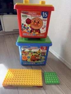アンパンマン ブロックラボ ２種プラスα まとめ売り 動くSLマン等 おまけ付き