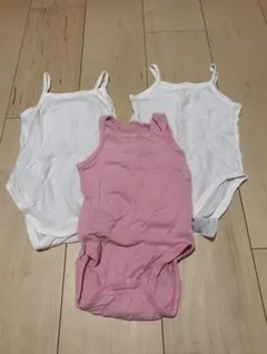 ベビー肌着3点セット（ホワイト・ピンク）