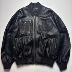 90s hardy amies leather bomber jacket mのサムネイル