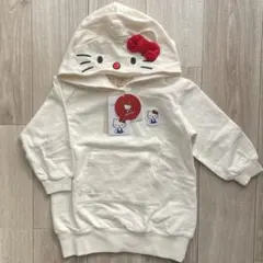 【新品未使用】プティマイン キティ パーカー ワンピース　90cm