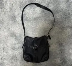 OLD COACH ショルダーバッグ 黒 レザー