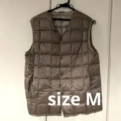 TAION ベージュ ダウンベスト M