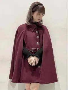 axes femme 連釦ケープコート