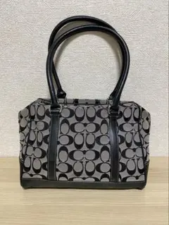 COACH コーチ ハンドバッグ シグネクチャー グレー