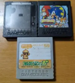 プ*読様 ゲームキューブ　メモリーカード　3個　ジャンク