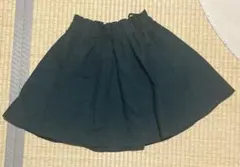 緑色　フレアスカート　ウエストゴム　Mサイズ　裏地あり