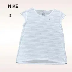 NIKE DRI-FIT半袖Tシャツ レディースS 白エクササイズ トレーニング