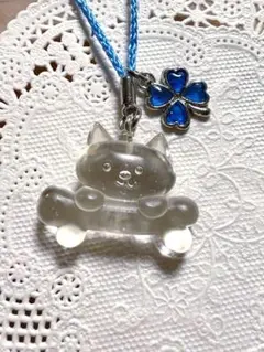 【匿名配送】オリジナルハンドメイド チャーム 犬 ストラップ UVレジン