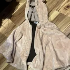 ミキハウス フリースポンチョ ピンク