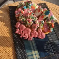 834 ちりめん細工 つるし飾り 　　雛飾り　素材