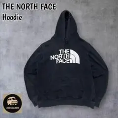 THE NORTH FACEノースフェイス ロゴ プルオーバーフーディ黒ブラック