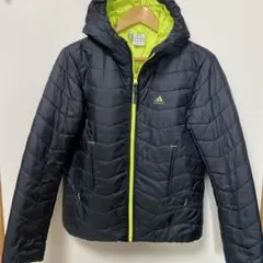 adidas キルティングジャケット 黒　サイズM used品