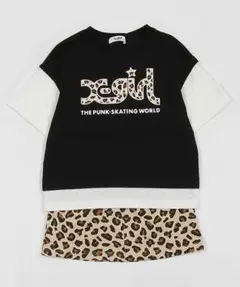 X-girl Stagesフェイクレイヤードセットアップ 140cm