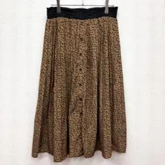 ✨良品✨ レイカズン F スカート プリーツ フレア ドット 水玉 ウエストゴム