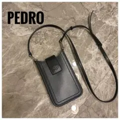 未使用 PEDRO ペドロ スマホポーチ クリーム ベージュ ショルダー 