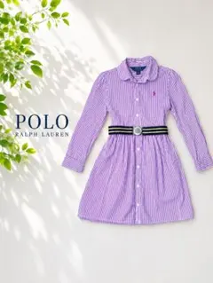 【美品】POLO RALPH LAUREN シャツワンピース ポニー刺繍 ポロ