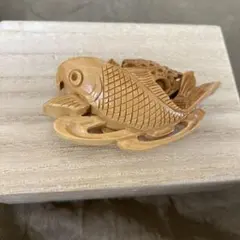 木製 鯉の彫刻 装飾品　魚　木彫　縁起物　木工細工　工芸品 2026年最新】木彫り 鯉の人気アイテム - メルカリ