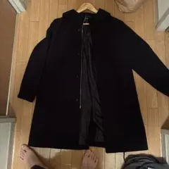 BEAMS フード付き黒コート S 定価35000円