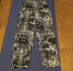 LEFLAH　イージーパンツ　ペイズリー　総柄　ネイビー　Mサイズ