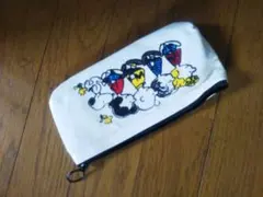 帆布生地】新品スヌーピー PEANUTS ポーチ ペンケース ホワイトのサムネイル