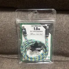 新品 LOGOS フラットケーブル USB-C to L 1.0m アイスブルー