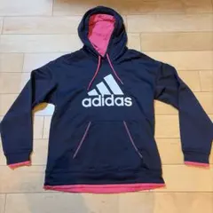 【24時間以内発送】adidas ネイビー ピンク フード付きパーカー Mのサムネイル