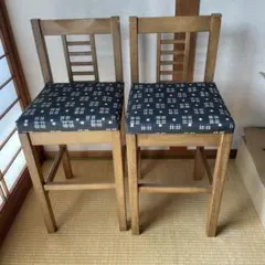 座椅子 折りたたみ レトロ 和風 黒木目 木製座椅子 旅館風 4脚セット