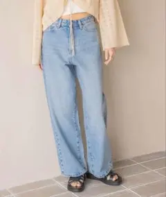 ワイドストレートデニムパンツ 252605